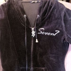 Black Seven7 woman's zip up hoodie size S